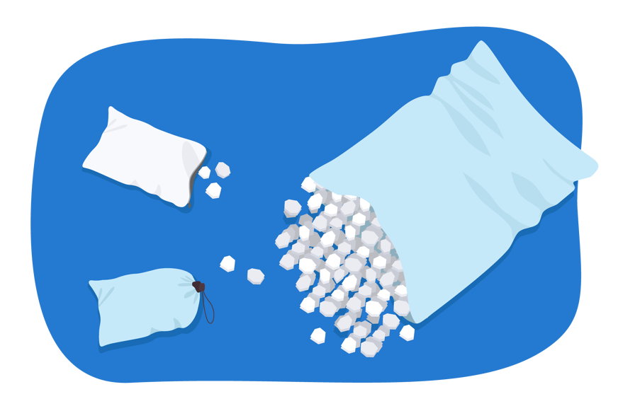 shredded memory foam pillow